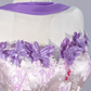 Light purple floral print strapless waist-cinching bodycon skirt ball gown R8261