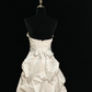 White strapless fitted long ball gown R8688