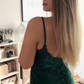 Green suspender low-cut sexy waist slim hip skirt homecoming dress R5550