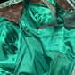Green halter-neck fitted elegant long ball gown R7020