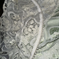 Light green floral print fitted midi ball gown R6859