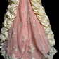 Light pink strapless fitted bodice and light apricot tutu skirt ball gown R8110