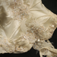 Ivory white strapless beaded fitted waist slim-fitting cake skirt long ball gown R6701