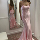 Light pink halter-neck fitted bodycon sexy ball gown R8653