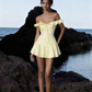 Pink ruffled one-shoulder waist slim short skirt homecoming dress R2946