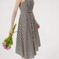 French retro plaid suspender dress niche design skirt women summer R3562