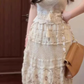 Pure outfit set casual green small flying sleeve top short skirt two-piece set R0835