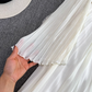 French tea break dress temperament super fairy trumpet long sleeve halter neck V neck waist A-line dress R0400
