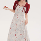 Tea break style retro French platycodon dress 2025 new floral dress niche fairy dress R2371
