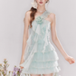 French ruffled one-shoulder dress atmosphere cake skirt R4536