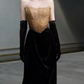 Slim Hazy Sequins Corset Prom Gown ,High End Contrast Maxi Evening Dress RS1943