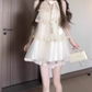 Sweet style sleeveless halter neck dress beautiful temperament puffy short skirt R0760