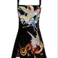 Retro pattern suspenders waist slim sequined short skirt homecoming dress R2828