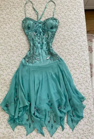 Embroidered Flowy Corset Homecoming Dress , Vibrant Green Short Prom Dress RS1971