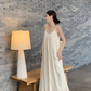 Beach vacation dress travel wear loose backless long suspender dress R0197