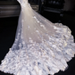 White halter-neck fitted long ball gown/bridal dress R8748