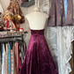 Fuchsia Spaghetti Strap Waist-Cinched Slim-Fit Full Skirt Short-Length Ball Gown R7420