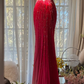 Pink halter-neck fitted bodycon long ball gown R6542