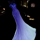 Gradient purple halter-neck high-waisted fairy-like long ball gown R6941
