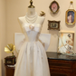 White strapless fitted long ball gown/bridal dress R7174