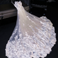 White halter-neck fitted long ball gown/bridal dress R8748