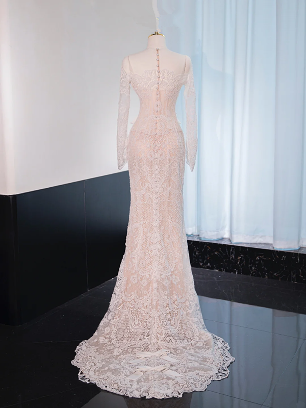 Light purple strapless fitted long ball gown, bridal dress R8988