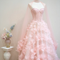 Light pink strapless fitted waist long ball gown/bridal dress R8898