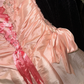 Light pink strapless fitted long ball gown R7021