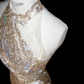 Gold sequined sleeveless slim waist hip-hugging sexy long skirt, prom dress R5667