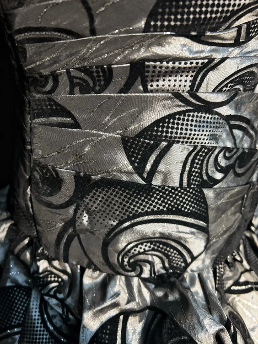 Gray design pattern tube top waist slim fit flower bud skirt short skirt homecoming dress R4970