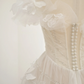 White off-the-shoulder fitted waist slim-fitting ball gown/bridal dress R8533