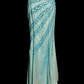 Light blue strapless beaded fitted long ball gown R6662
