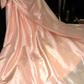 Light pink strapless fitted long ball gown R7021
