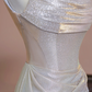Light champagne-colored strapless fitted long ball gown, bridal dress R8349