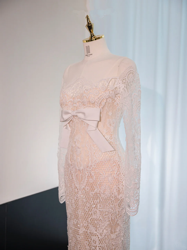 Light purple strapless fitted long ball gown, bridal dress R8988