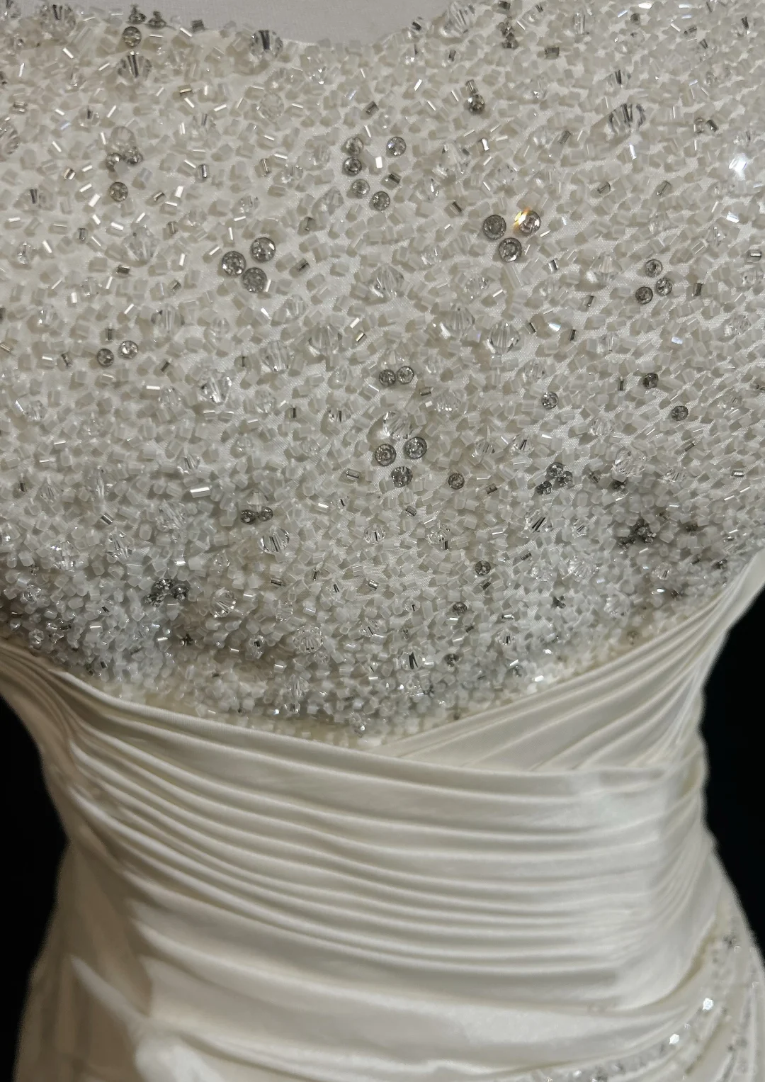 White tube top waist slim design pleated irregular mid-length skirt homecoming dress R4929