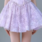 Purple suspenders cute and charming waist slim hollow mini skirt homecoming dress R4682