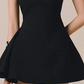 Black slim waist A-line high-end short skirt homecoming dress R4522