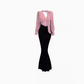 Pure desire style lace-up pleated top 2025 plus size royal sister fine flash hip fishtail skirt suit R1266