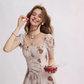 Rose Garden French Floral Short Dress R2709