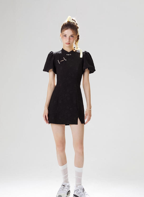 Cheongsam skirt new Chinese style short skirt national style little black skirt dress women summer R3526