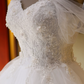 Hazy White A-Line Off-the-shoulder Tulle Puffy Corset Hi-Lo Wedding Dress RS2011