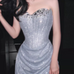Mermaid Sequins Glitter Prom Gown ,Sparkly Sliver Maxi Evening Dress Ball Gown RS2036