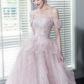 Sequins Sleeveless Glitter Corset Prom Gown ,Sparkly Pink Maxi Evening Dress Ball Gown RS2068