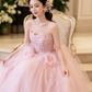Puffy Sleeveless Tulle Corset Prom Gown ,Dreamy Pink Maxi Birthday Dress Ball Gown RS2078