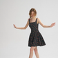 French Retro Floral Sling Dress Sleeveless Short Skirt R2704
