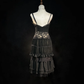 Black suspender waist cake skirt mid-length skirt homecoming dress R4930