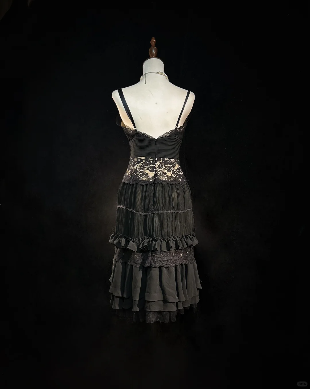 Black suspender waist cake skirt mid-length skirt homecoming dress R4930