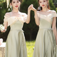 Light green slim waist slimming elegant ball gown, bridesmaid dress R5984