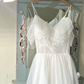 White strapless one-shoulder waist slim long skirt homecoming dress R4361